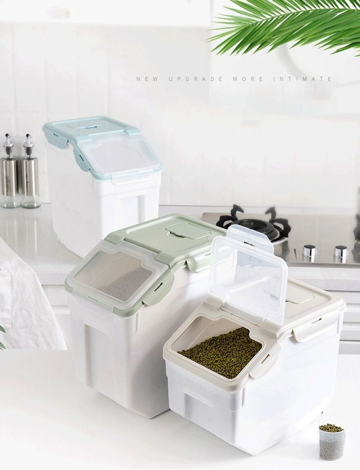 Kitchen storage organizer for rice and floor