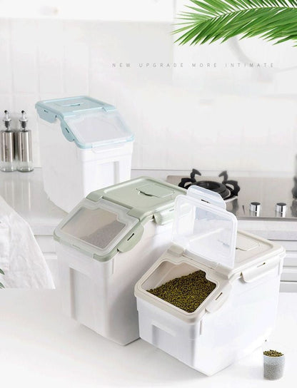 Kitchen storage organizer for rice and floor