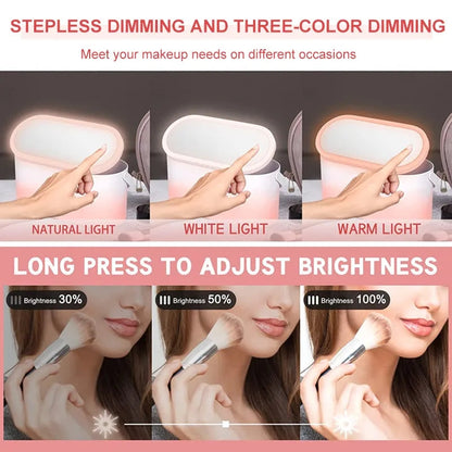 Cosmetic Organizer With Led Mirror