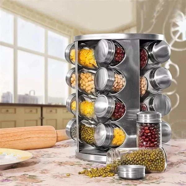 Kitchen spices organizer - Rotating spices rack