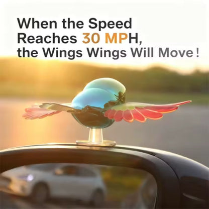 Cute Simulated Flying Bird Moving Wind-Swinging Wings Car Ornament with Adhesive Backing