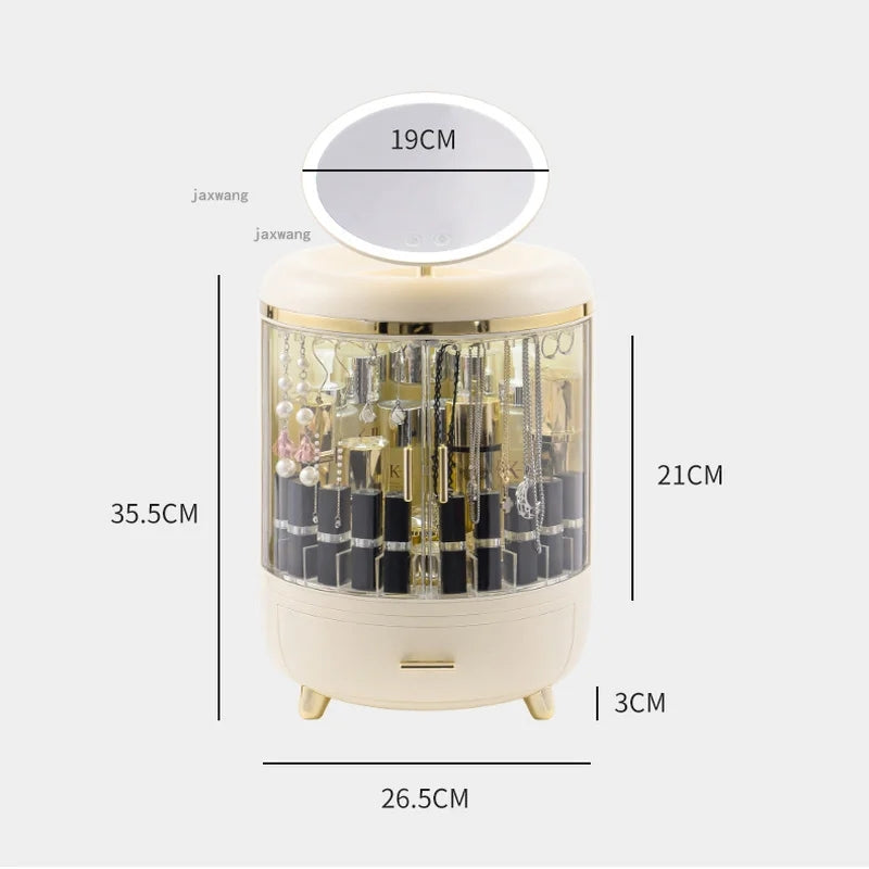 LED Mirror Cosmetic And Jewelry Organizer