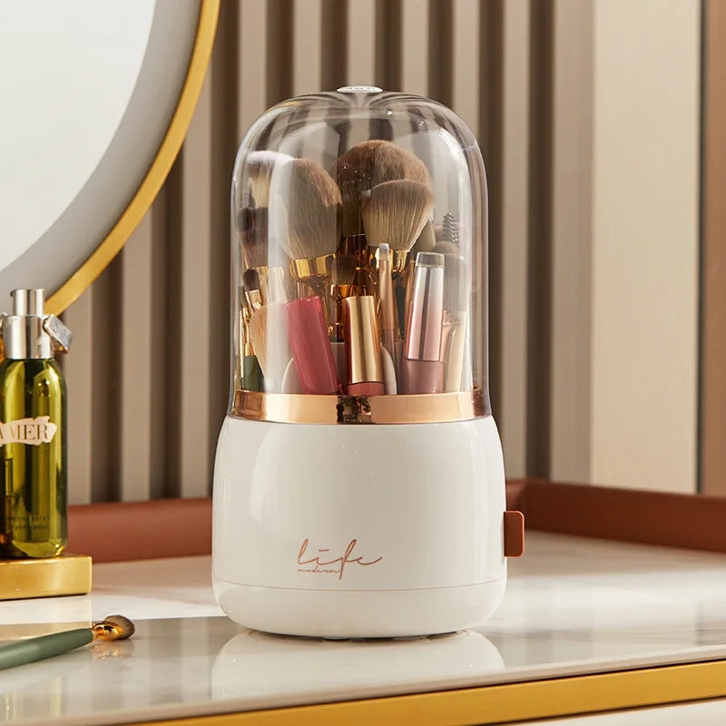 Luxury Rotating Makeup Brush Organizer