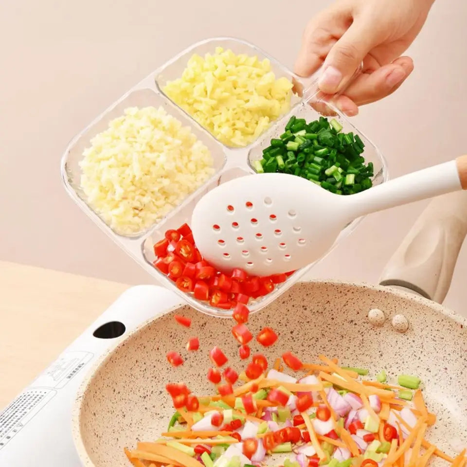 four compartment snack and serving tray