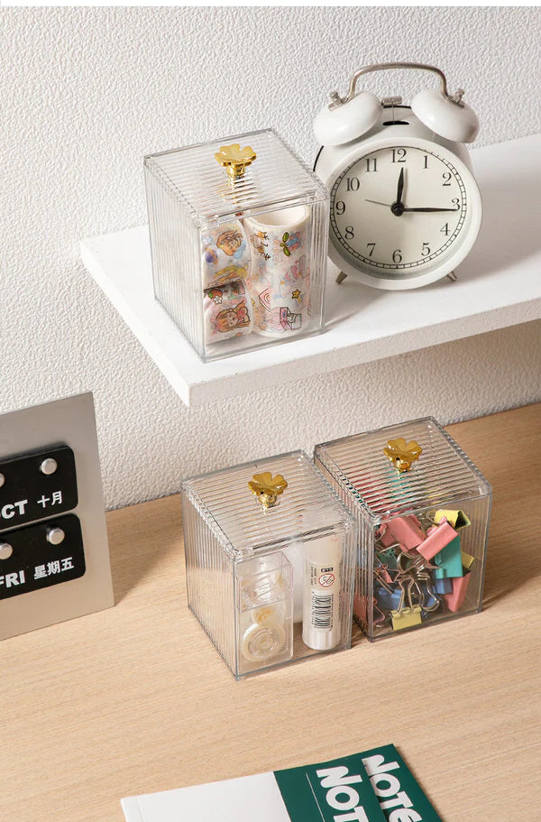 Acrylic multi function holder - Cotton bud holder - lipstick Holder