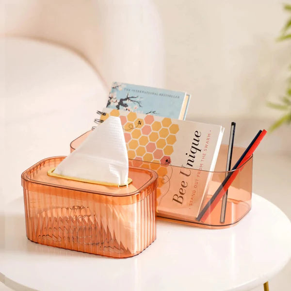 2 in 1 tissue plus pen holder