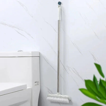 Floor cleaning brush with adjustable handle