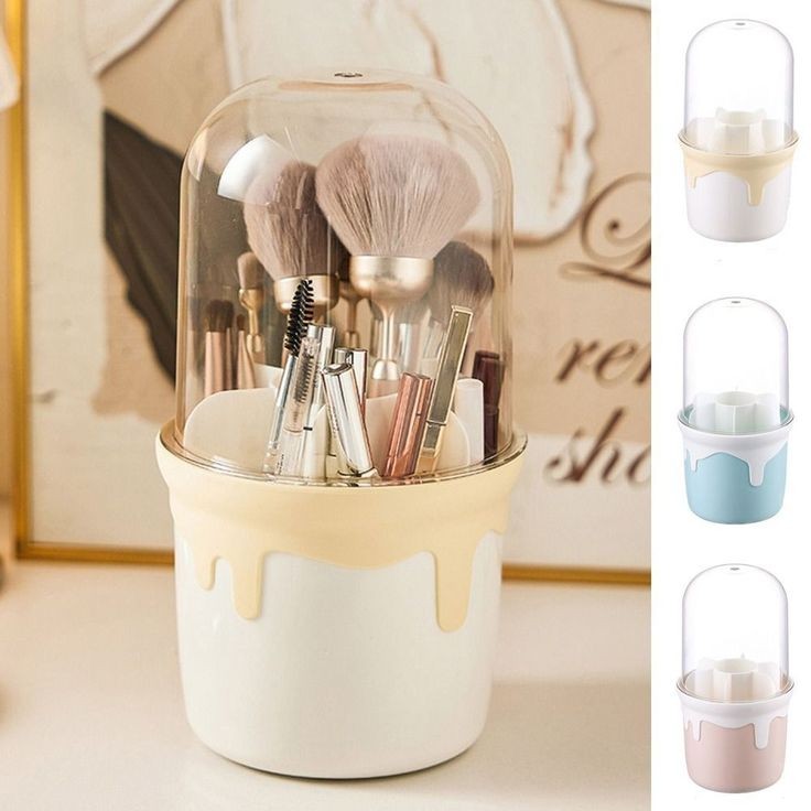 Transparent Makeup Brush Holder