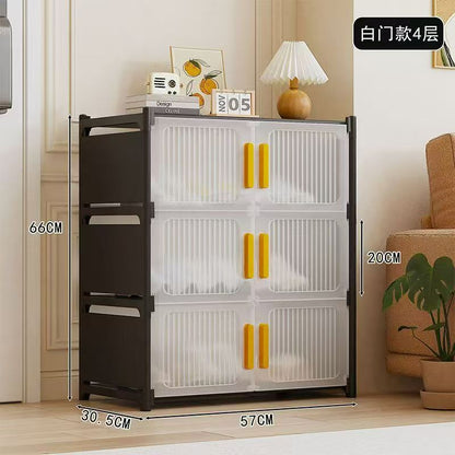 Modular Dustproof Shoe Storage Cabinet – Stackable Entryway Organizer