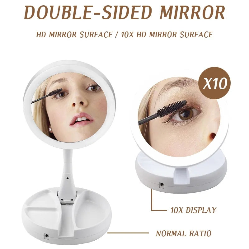 Foldable LED Mirror
