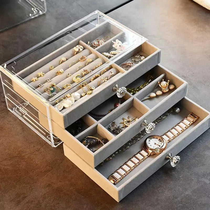 Multilayer Plush Jewelry Organizer