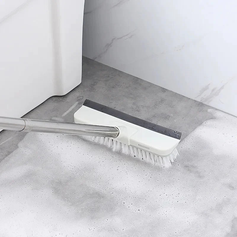 Floor cleaning brush with adjustable handle