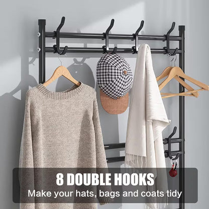 Dustproof Shoe Rack with Hanging Organizer – Space-Saving Multi-Layer Shoe Storage Cabinet