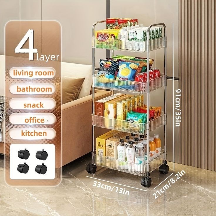 Clear acrylic smart trolley