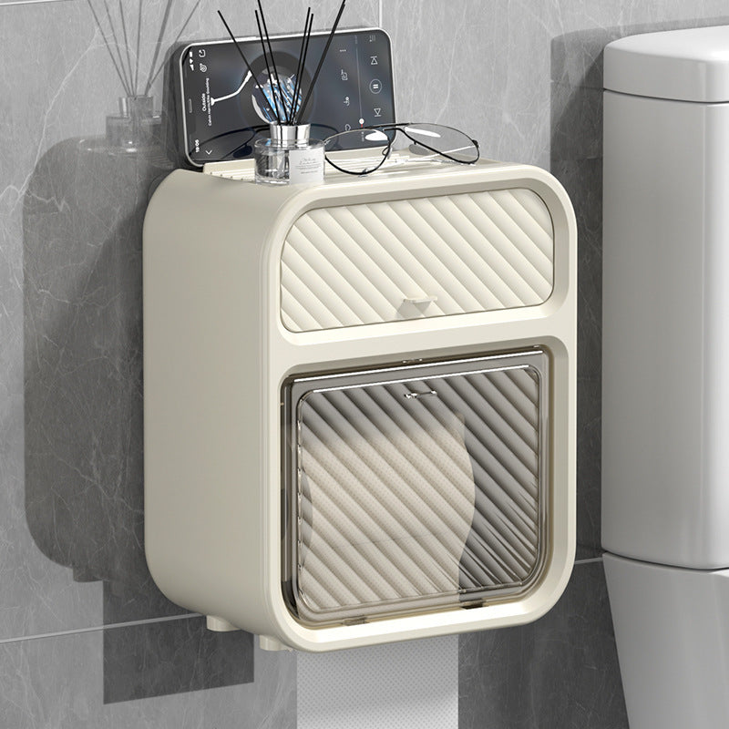 Wall Mounted Tissue Storage Box Shelf