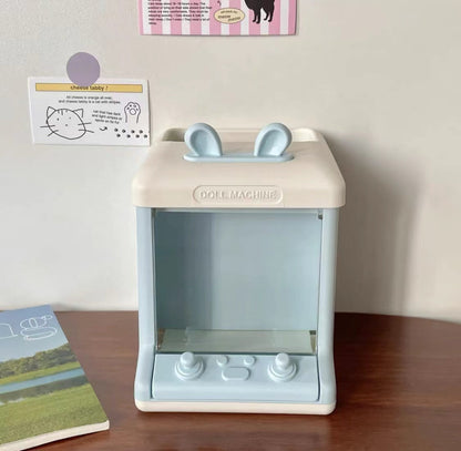 creative doll machine shaped pen holder storage box
