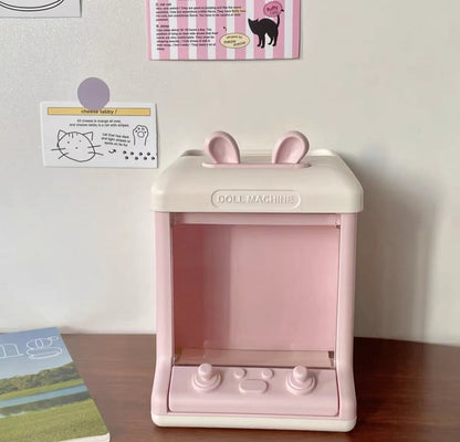 creative doll machine shaped pen holder storage box