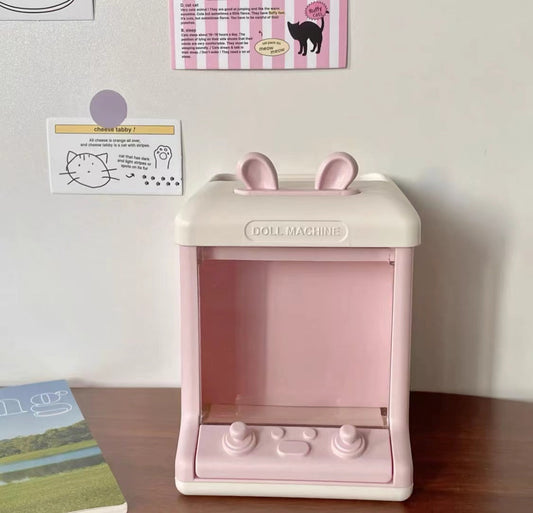 creative doll machine shaped pen holder storage box
