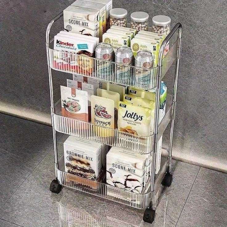 Clear acrylic smart trolley