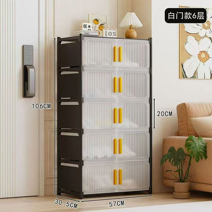Modular Dustproof Shoe Storage Cabinet – Stackable Entryway Organizer