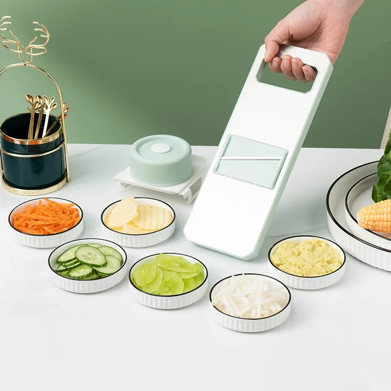 7/8pcs Vegetable Chopper Carrots Potatoes Cut Shred Manually Multi-function Kitchen Grater/Slicer 6in1