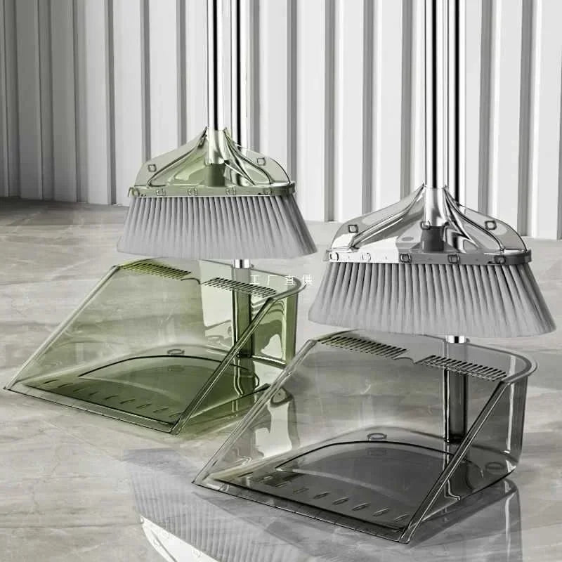 Broom and Dustpan Long Handle Brush Set