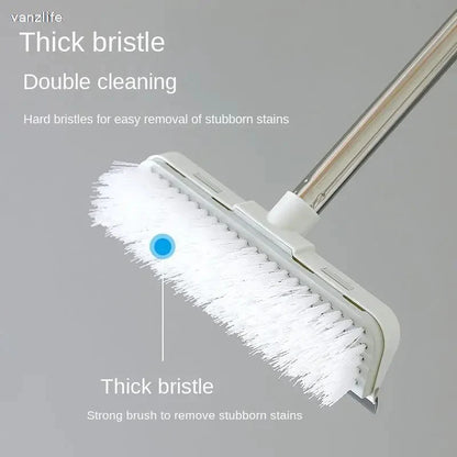 Floor cleaning brush with adjustable handle