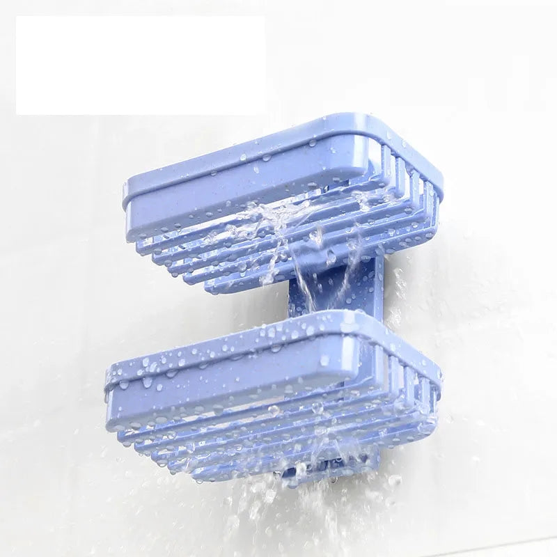 Water draining 2 layer soap holder - Wall mounted soap holder