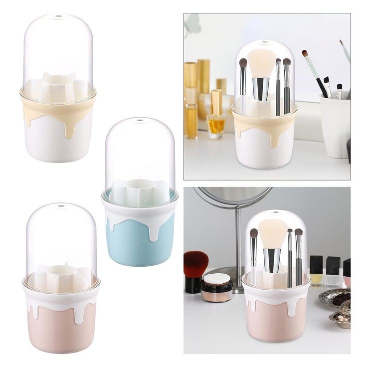 Transparent Makeup Brush Holder