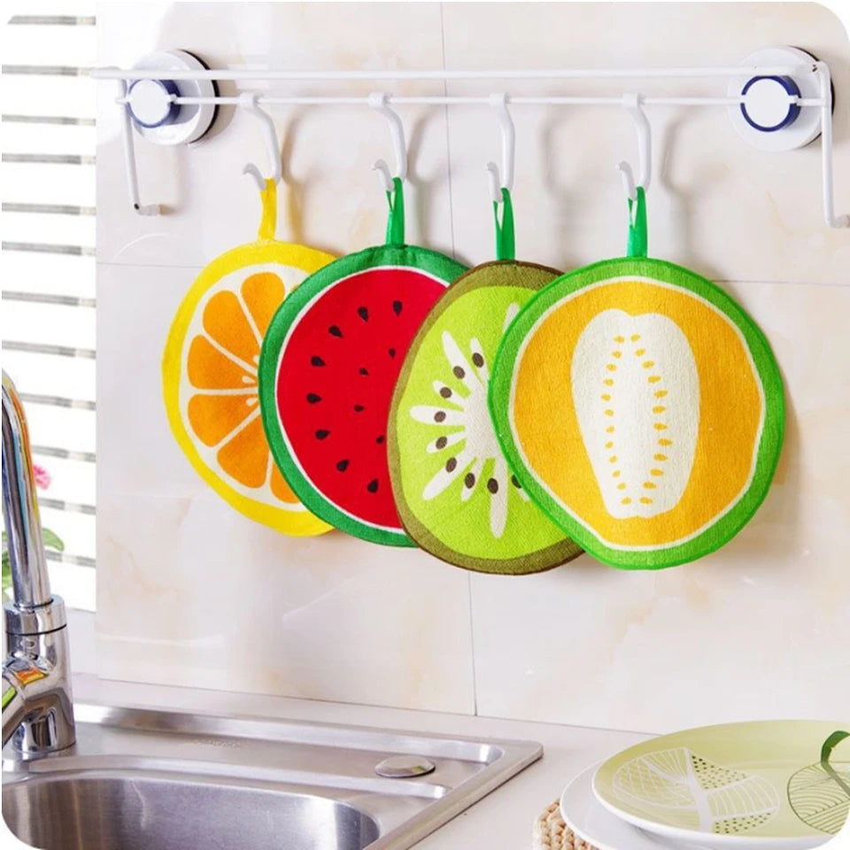 Fruit Pattern Kitchen Cleaning Towel (4pcs Set)