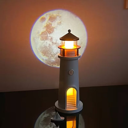 Lighthouse Moon Projector & Ambient Night Lamp