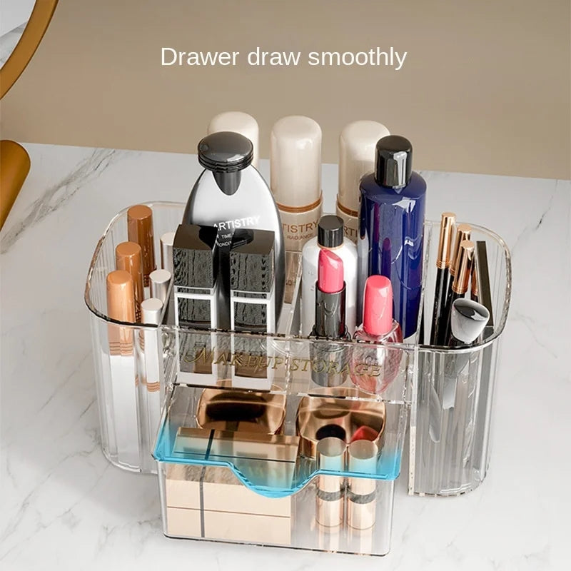 Transparent makeup storage organizer