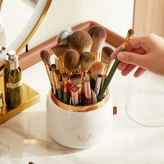 Luxury Rotating Makeup Brush Organizer