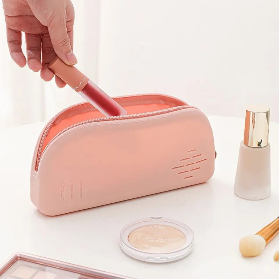 silicone cosmetics makeup pouch