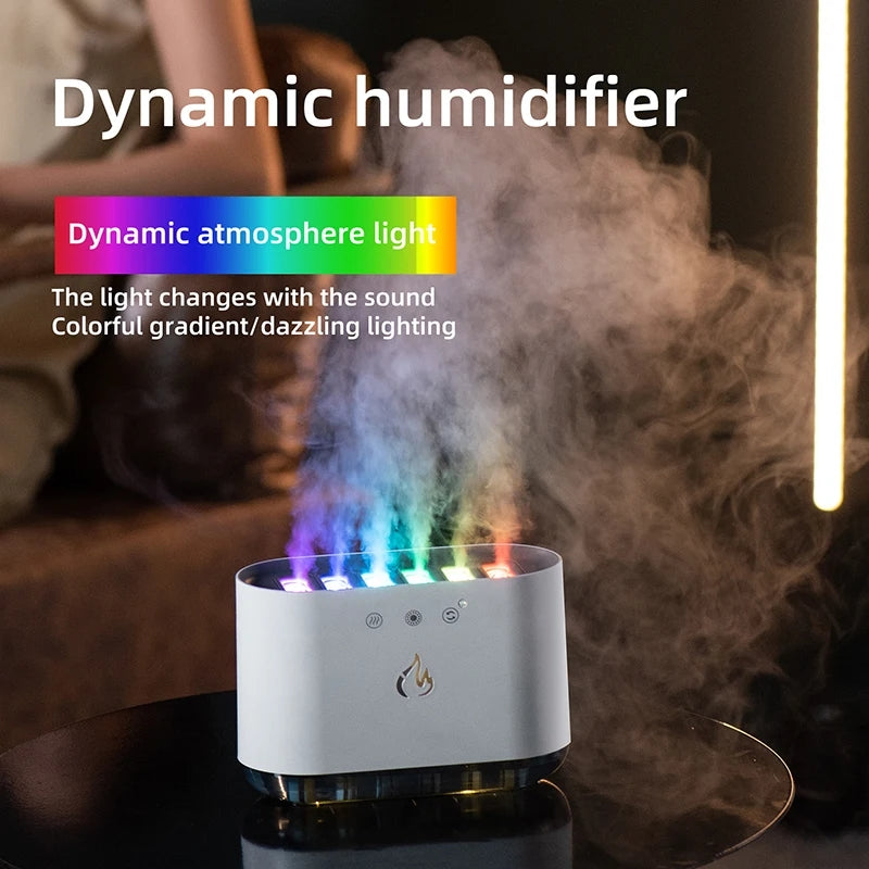 Flame Humidifier / Rain Drop humidifier / Train humidifier and Aroma Diffuser With RGB colors