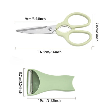 Stainless Steel Scissors and peeler set