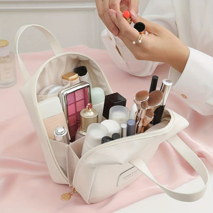 Faux Leather cosmetic organizer - Zipper cosmetic bag