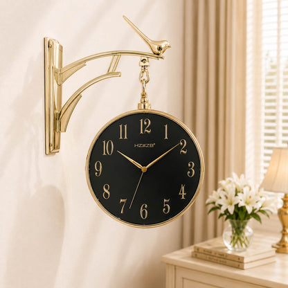 14-Inch Dual-Sided Bird Theme Station Wall Clock