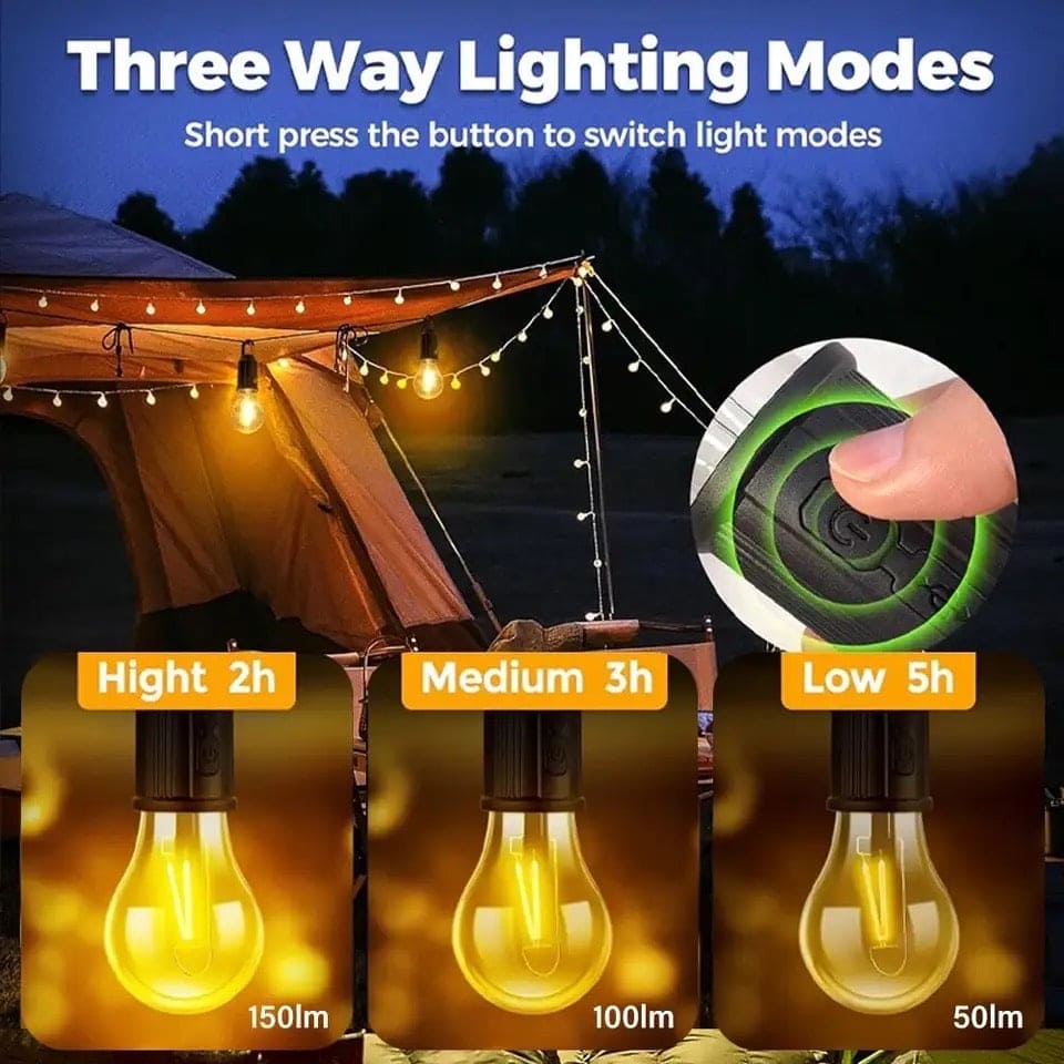 Led rechargeable bulb lamp for camping and for other multi purpose use