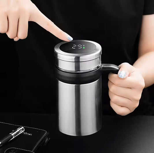 500ml Stainless Steel Insulated Mug with Temperature Display