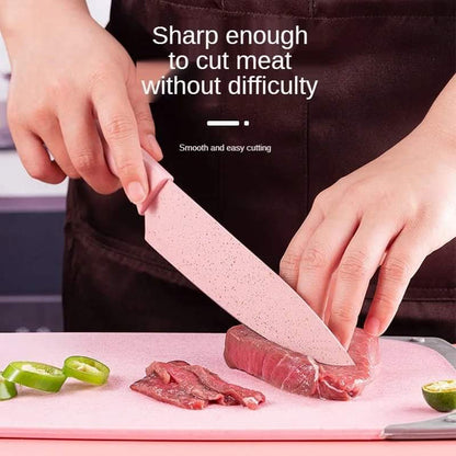 6 pieces colorful knife kitchen set