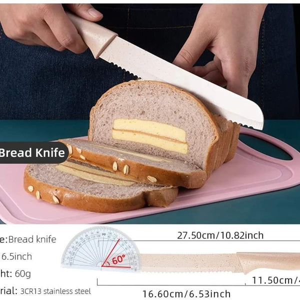6 pieces colorful knife kitchen set