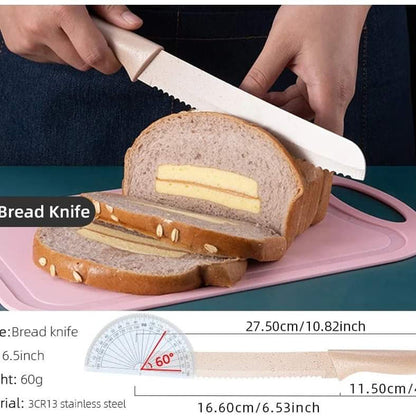 6 pieces colorful knife kitchen set