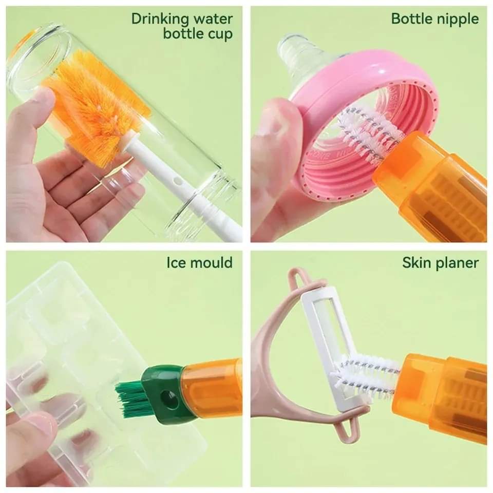 5 In 1 Long Handle Bottle Cleaning Brush