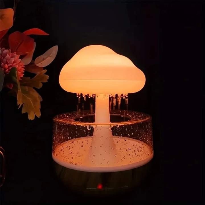 Mushroom Rain Humidifier With Night Light