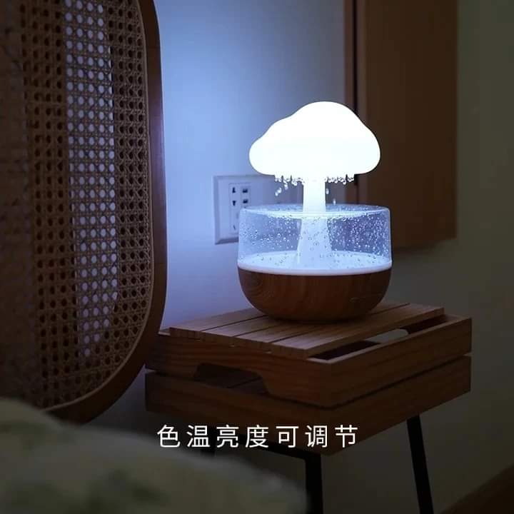 Mushroom Rain Humidifier With Night Light