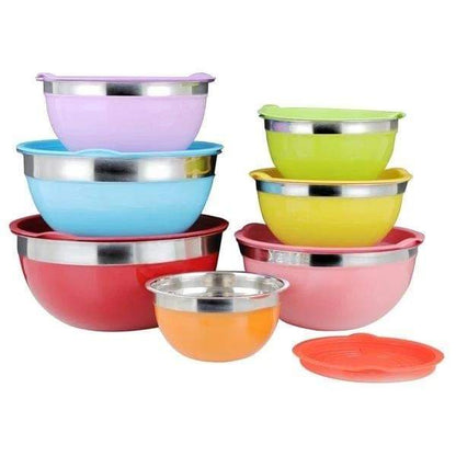 5Pcs Colourful Stainless Steel Multipurpose Bowl Set