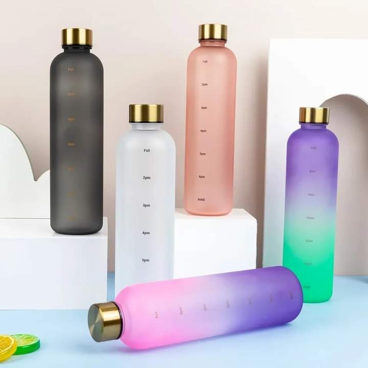 1 Litre Motivational Reusable Bottle plastic - BPA Free