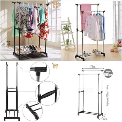 Double Pole Clothes Stand