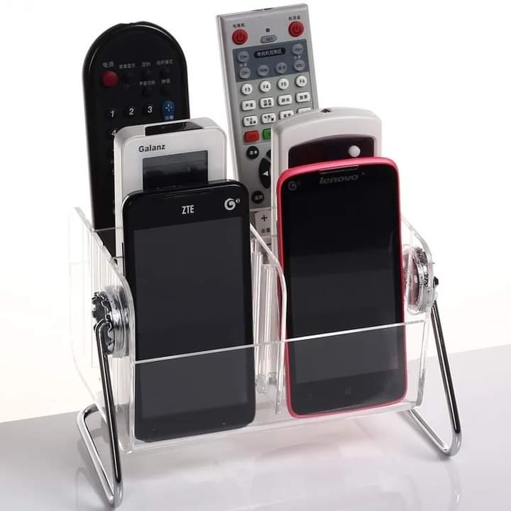Acrylic 6 Grid Remote And Multipurpose Stand